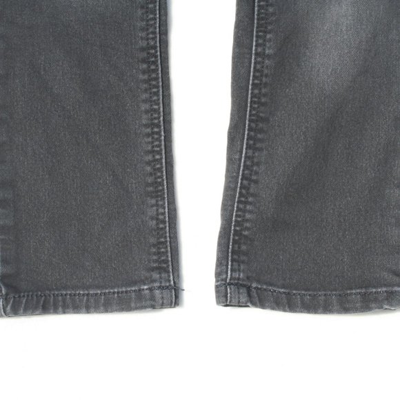 DEEP BLACK DENIM JEANS Boys 7 STRETCH SLIM CUT PANTS POCKETS COMFY ADJUSTABLE - Picture 5 of 15